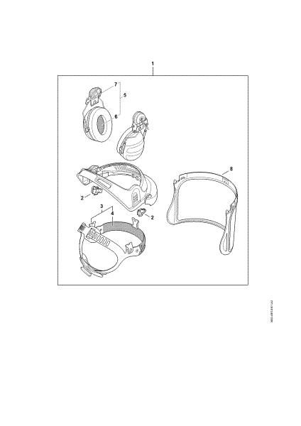 Imagem de Face shield - earmuff set G500 PC Face/ear protection G500 PC / ADVANCE GPC 28
