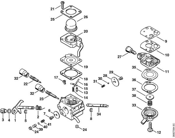 Carburetor C1Q-S110 (43.2008) FT 100 FT 100 brand Stihl
