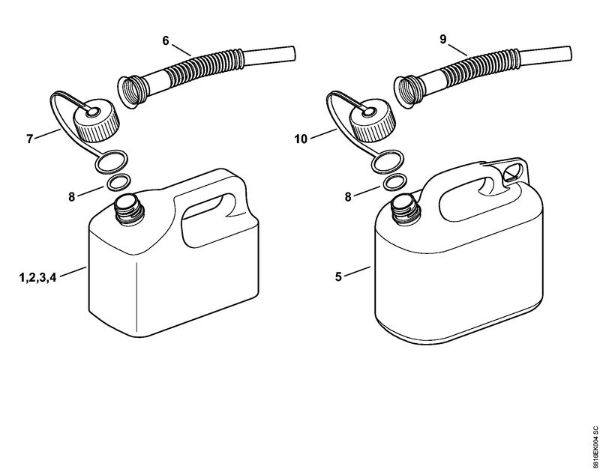 BidÃµes de gasolina Bidão de gasolina 3 l, transparente BidÃµes de gasolina da marca Stihl