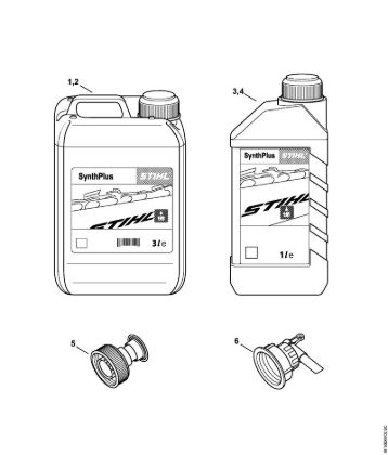 BidÃµes para o óleo lubrificante para correntes Bidão PE, 5 l, BioPlus BidÃµes para o óleo lubrificante para correntes da marca Stihl