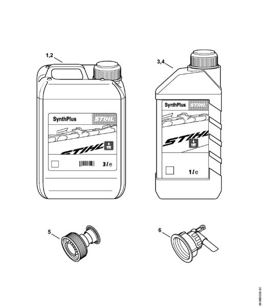 BidÃµes para o óleo lubrificante para correntes Bidão PE, 5 l, SythPlus BidÃµes para o óleo lubrificante para correntes da marca Stihl