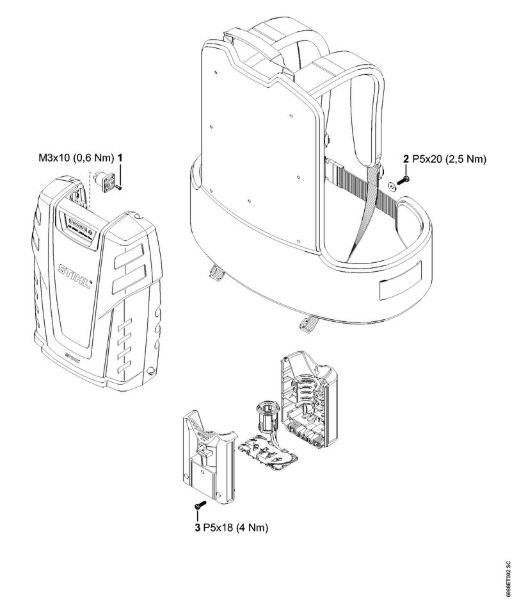 Baterias (AK, AP, AR, AS, PS) AR 3000 Binários de aperto da marca Stihl