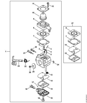 Aparelhos de injecção (SG) SG 230 Carburador 4151/00 da marca Stihl