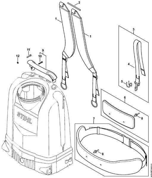 Aparelhos de injecção (SG) SG 71 Cinto de suporte da marca Stihl
