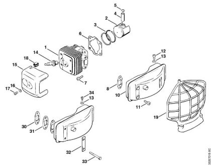 Pulverizadores (SR) SG 17 Cilindro, Pistão da marca Stihl
