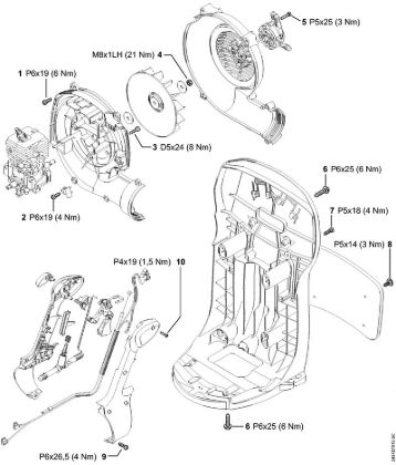 Pulverizadores (SR) SR 200-D Binários de aperto da marca Stihl