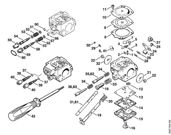 Pulverizadores (SR) SR 320 Carburador HD-4, HD-13 da marca Stihl