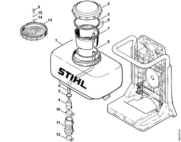 Pulverizadores (SR) SR 320 Recipiente da marca Stihl