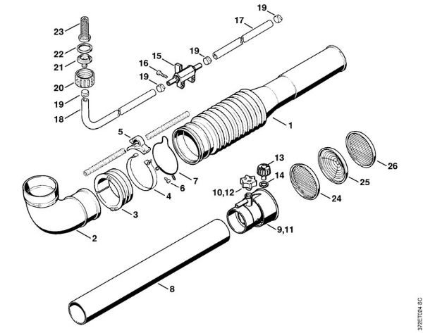 Pulverizadores (SR) SR 340 Mangueira dobradora, Tubeira ULV da marca Stihl