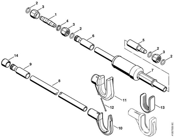 Aparelhos especiais (PC, SP, MC) SP 400 Haste da marca Stihl