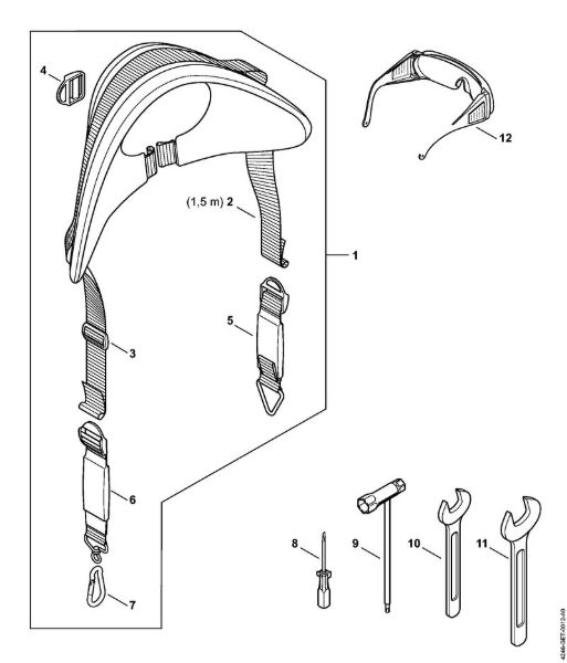Aparelhos especiais (PC, SP, MC) SP 401 Cinto de suporte, Ferramentas, Acessórios especiais da marca Stihl
