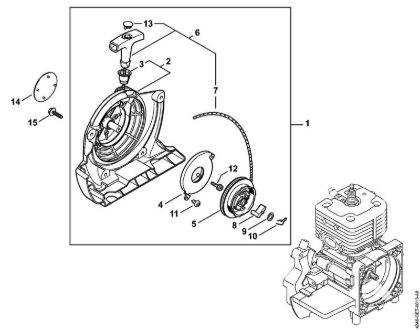 Aparelhos especiais (PC, SP, MC) SP 401 Dispositivo de arranque da marca Stihl