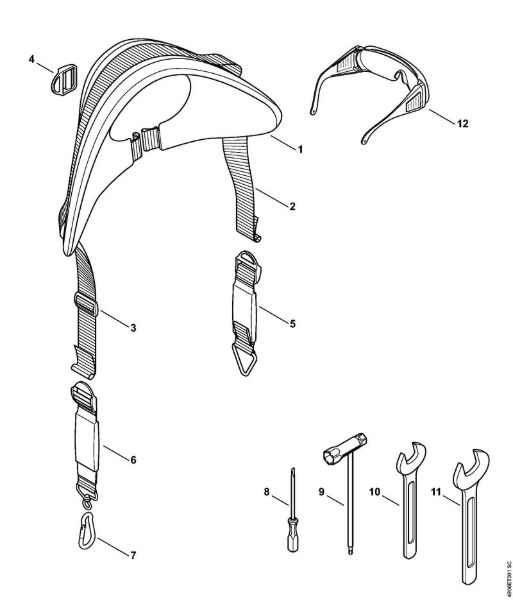 Aparelhos especiais (PC, SP, MC) SP 451 Cinto de suporte, Ferramentas, Acessórios especiais da marca Stihl