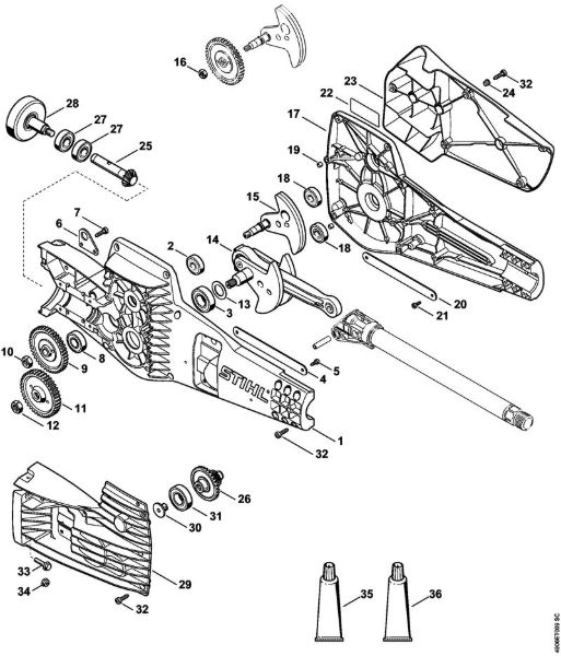 Aparelhos especiais (PC, SP, MC) SP 451 Engrenagem da marca Stihl