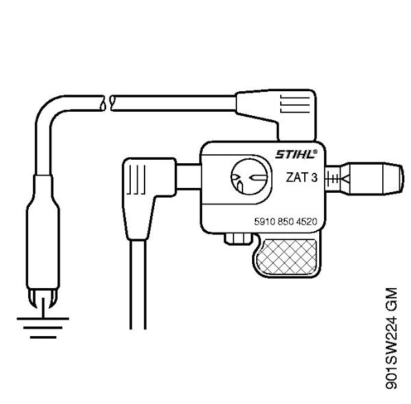 Aparelhos especiais (PC, SP, MC) SP 90 Máquina de ensaio do sistema de ignição ZAT 3 da marca Stihl