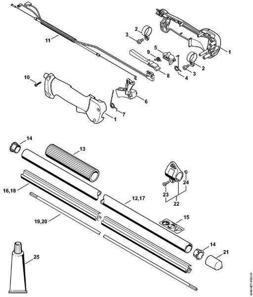 Aparelhos especiais (PC, SP, MC) SP 90 T Cabo de manejo, Haste SP 90 da marca Stihl