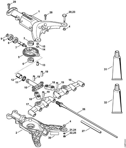 Aparelhos especiais (PC, SP, MC) SP 90 T Engrenagem, Ancinho da marca Stihl