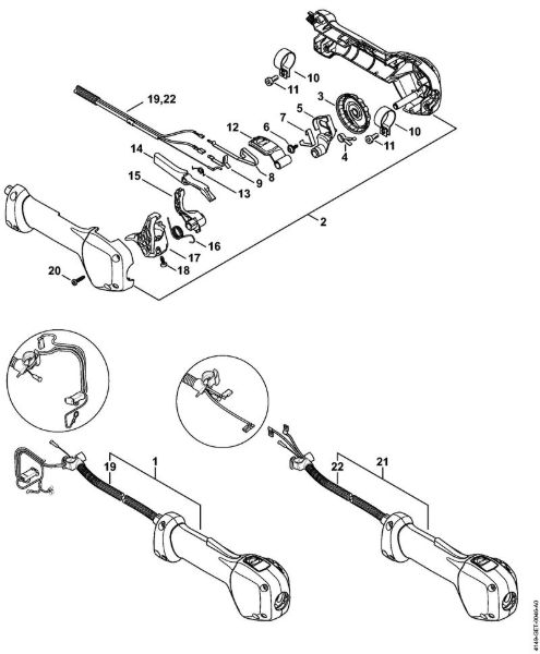 Aparelhos especiais (PC, SP, MC) SP 92 C-E Cabo de manejo da marca Stihl