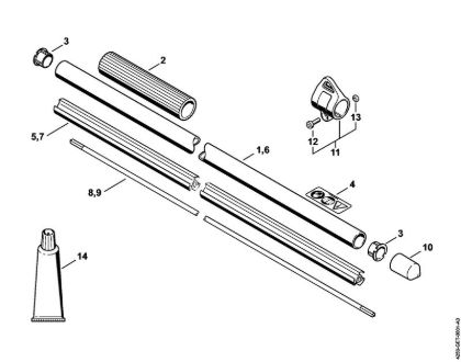 Aparelhos especiais (PC, SP, MC) SP 92 C-E Haste SP 92 C da marca Stihl