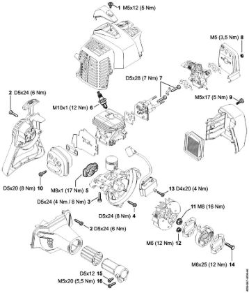 Aparelhos especiais (PC, SP, MC) SP 92 TC-E Binários de aperto da marca Stihl