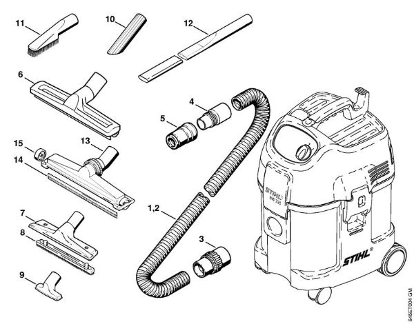 Aspiradores (SE) SE 121 E Acessórios especiais da marca Stihl