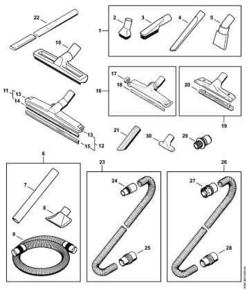 Aspiradores (SE) SE 133 ME Acessórios especiais da marca Stihl