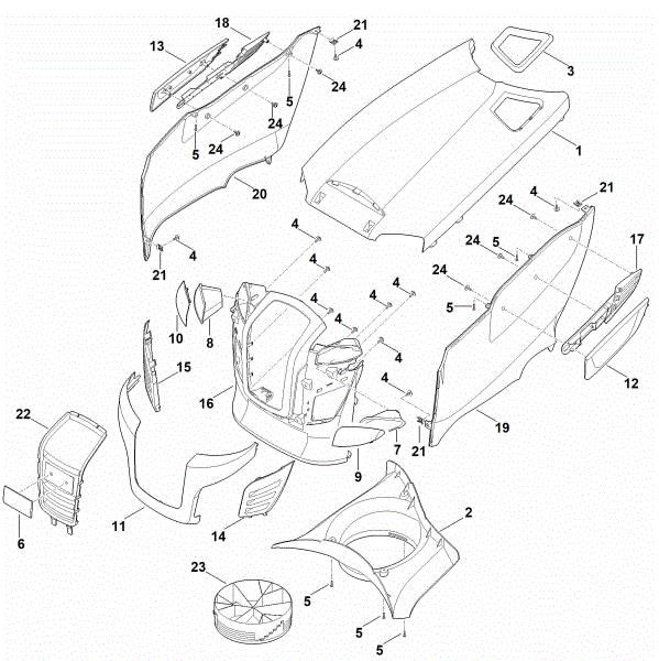 Imagem de D - Capota do motor RT 4097.1 SX