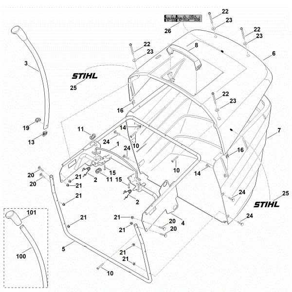 Imagem de O - Cesta de recolha de relva RT 6112.0 C