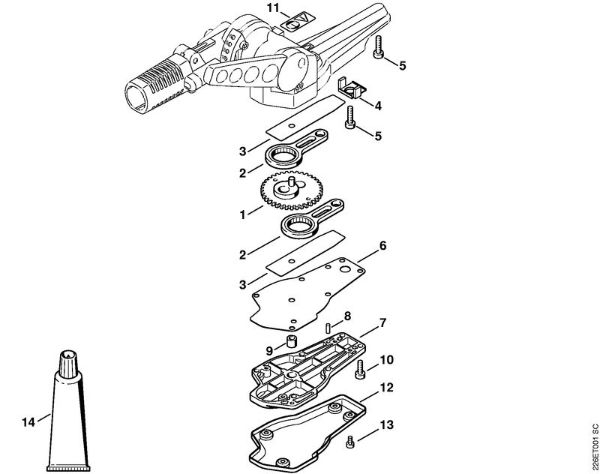 FH 75 FH 75 Engrenagem da lamina 135Â°, regulável da marca Stihl