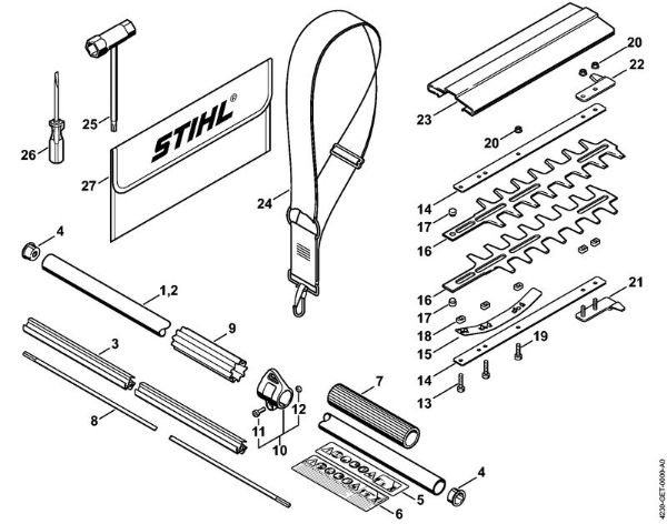FH 75 FH 75 Haste, Lamina da marca Stihl