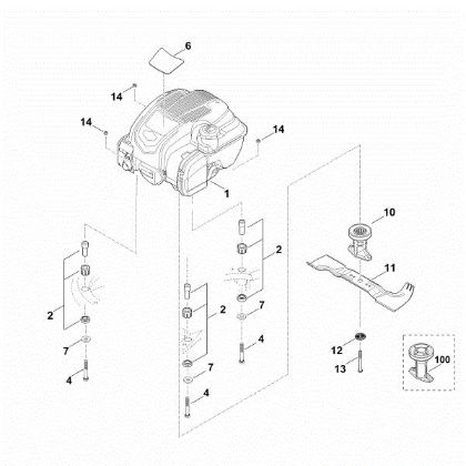 Imagem de F - Motor, lamina RM 545.0