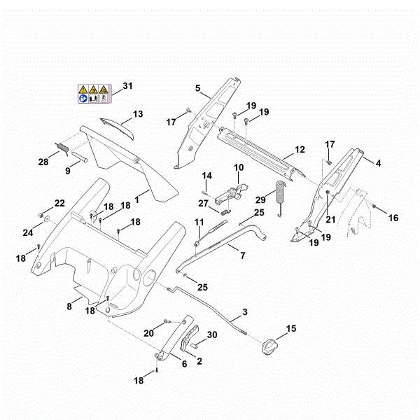 Imagem de C - Quadro, ajuste da altura RM 545.1