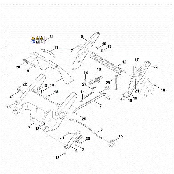 Imagem de C - Quadro, ajuste da altura RM 545.1 T