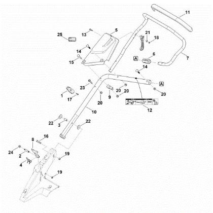Imagem de B - Parte inferior do guiador RM 655.1 RS