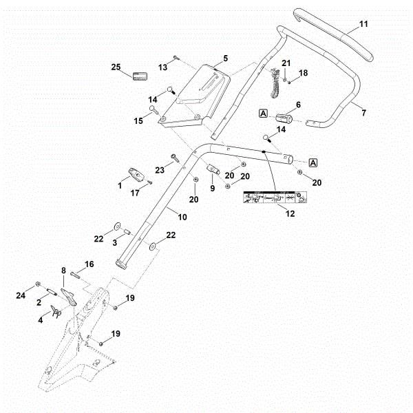 Imagem de B - Parte inferior do guiador RM 655.1 RS