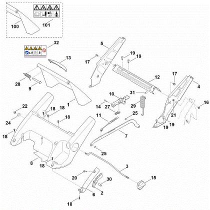 Imagem de B - Quadro, ajuste da altura RME 545.0