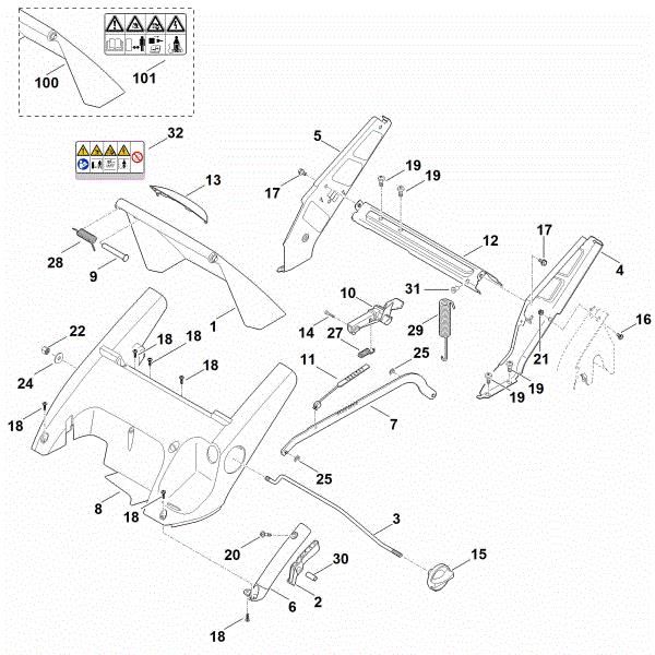 Imagem de B - Quadro, ajuste da altura RME 545.0