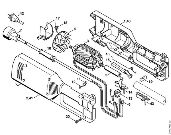 EC 70 EC 70 Motor eléctrico da marca Stihl