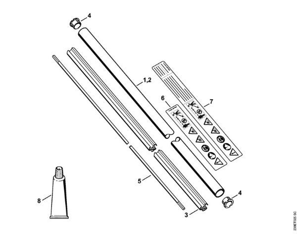 FC 100, FC 110 FC 110 Haste FC 110 da marca Stihl