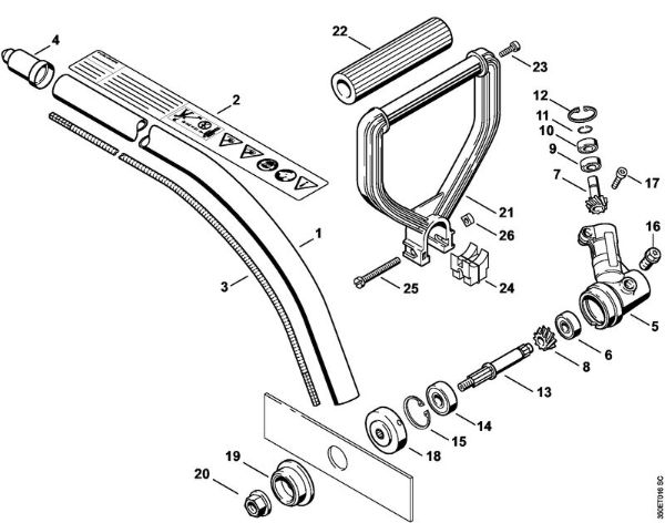 FC 44 FC 44 Haste, Engrenagem, Cabo em forma de arco da marca Stihl