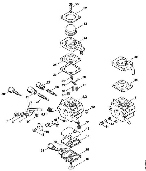 FC 55 FC 55 Carburador C1Q-S186, C1Q-S153, C1Q-S97 da marca Stihl