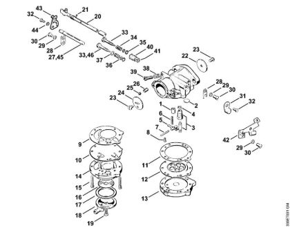 Cortadores de ferro e pedra (TS) TS 360 Carburador HL-327 da marca Stihl