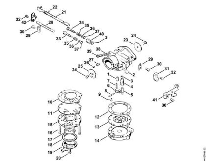 Cortadores de ferro e pedra (TS) TS 360 Carburador LA-S168 da marca Stihl
