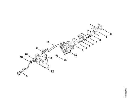 Cortadores de ferro e pedra (TS) TS 360 Carburador, Adaptador da marca Stihl