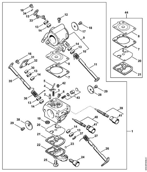 Cortadores de ferro e pedra (TS) TS 410-A Carburador 4238/03 da marca Stihl