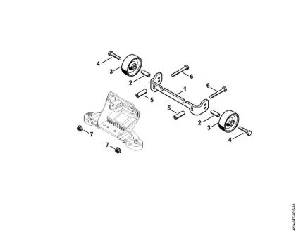 Cortadores de ferro e pedra (TS) TS 420-A Jogo de anexo rodas da marca Stihl
