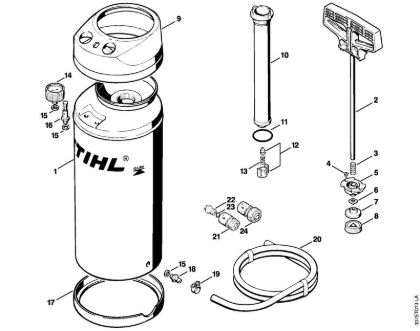 Cortadores de ferro e pedra (TS) TS 510 Recipiente de água (23.96) da marca Stihl