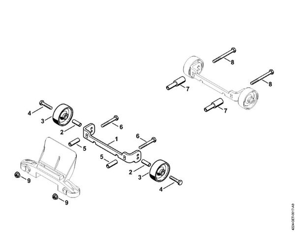 Cortadores de ferro e pedra (TS) TS 700-Z Jogo de anexo rodas da marca Stihl