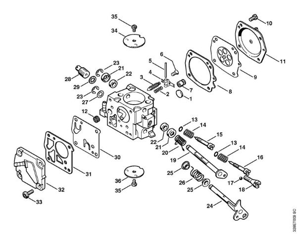 Cortadores de ferro e pedra (TS) TS 760 Carburador HS-277 da marca Stihl