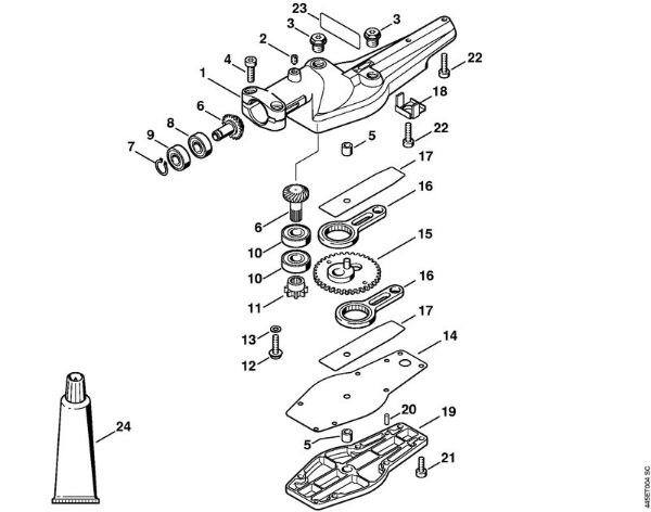 Cortadores de sebes (HL) HL 45 Engrenagem 0Â° da marca Stihl